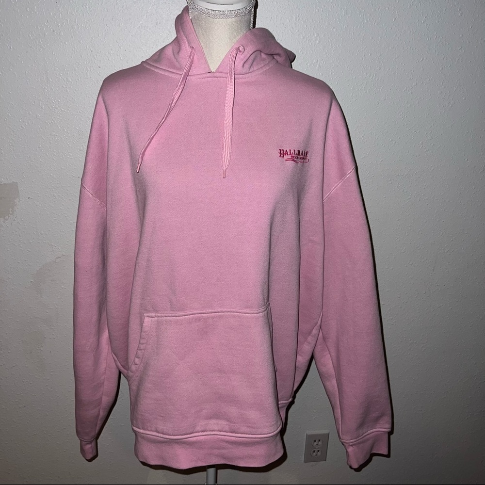 NWOT size XXL pink hoodie with Hallmark Newport logo